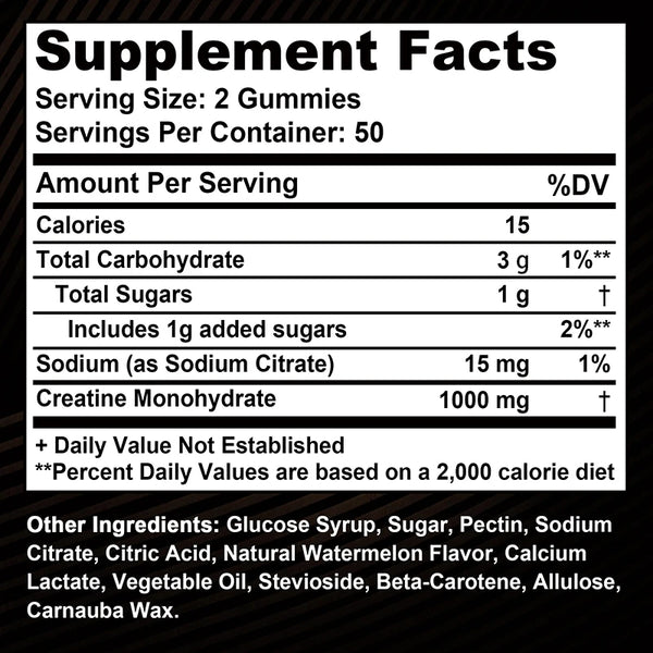 Energy Boosting Creatine Gummies