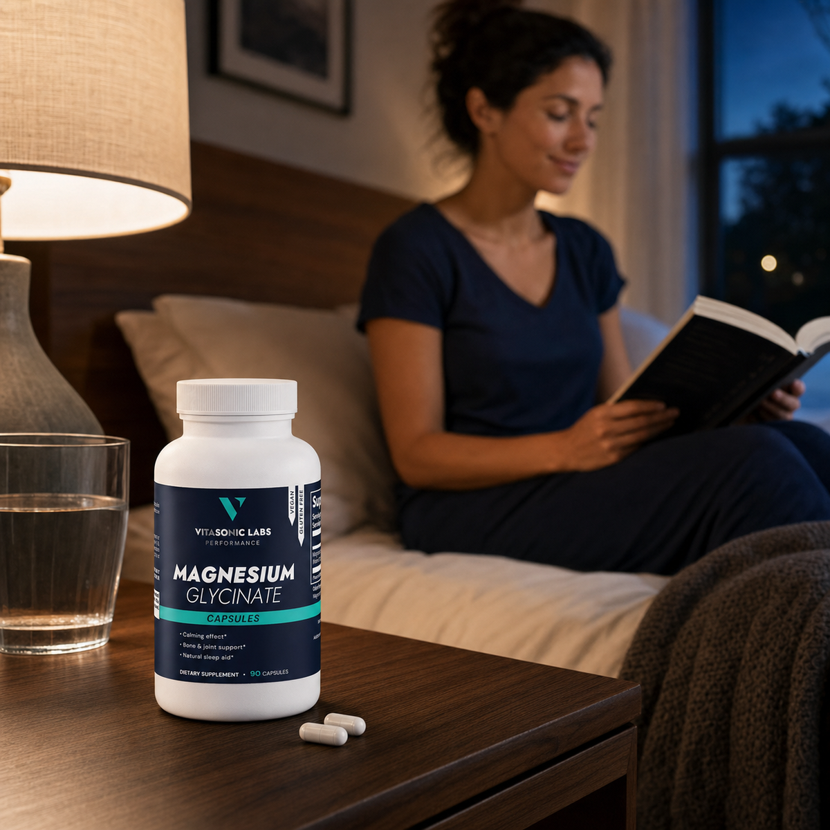 Vitasonic Labs Magnesium Glycinate for an evening wind-down routine