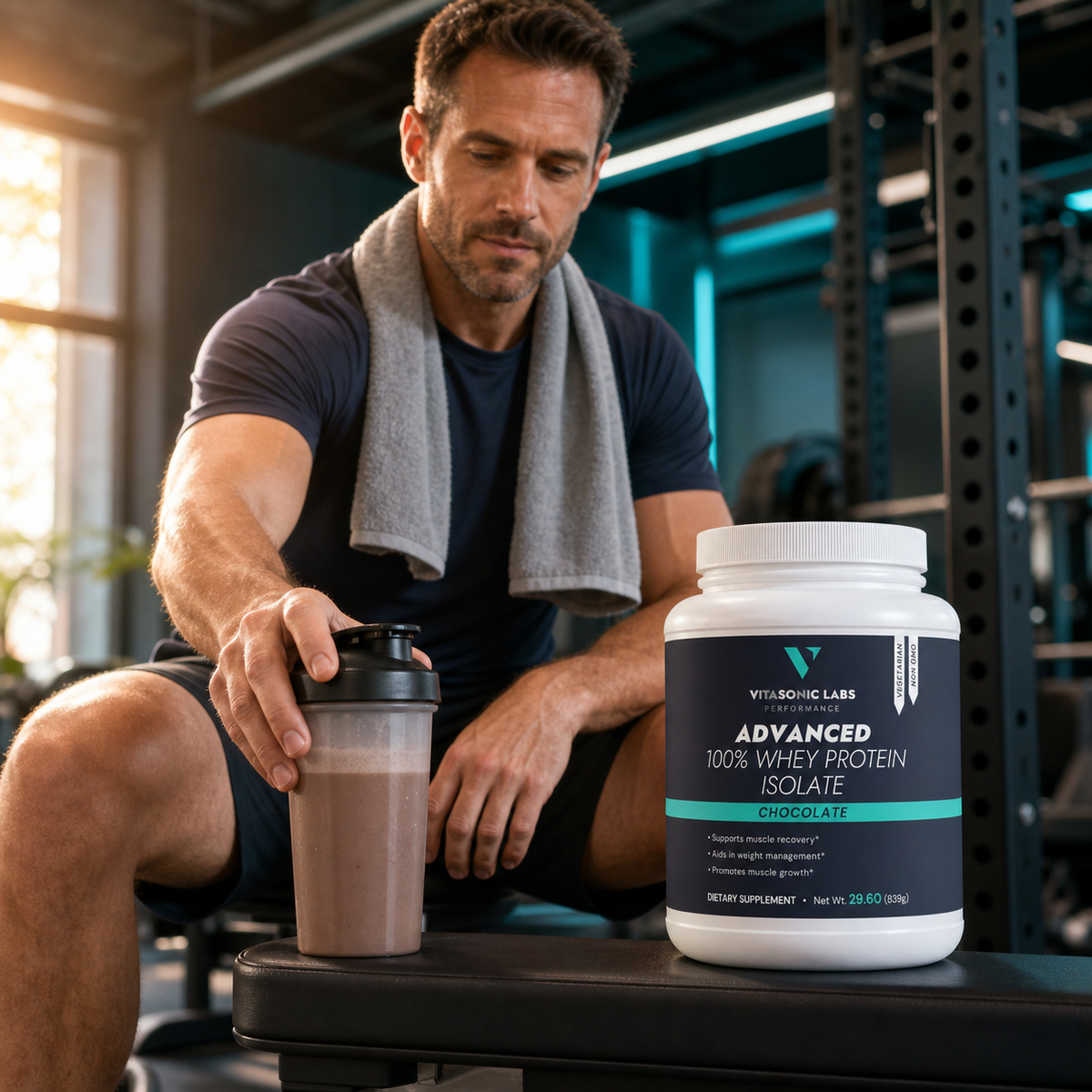 Vitasonic Labs Whey Protein Isolate for post-workout recovery