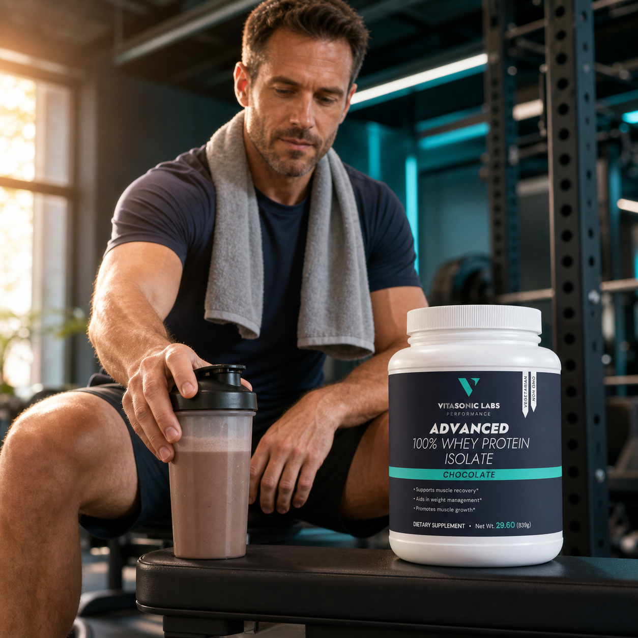 Vitasonic Labs Whey Protein Isolate for post-workout recovery
