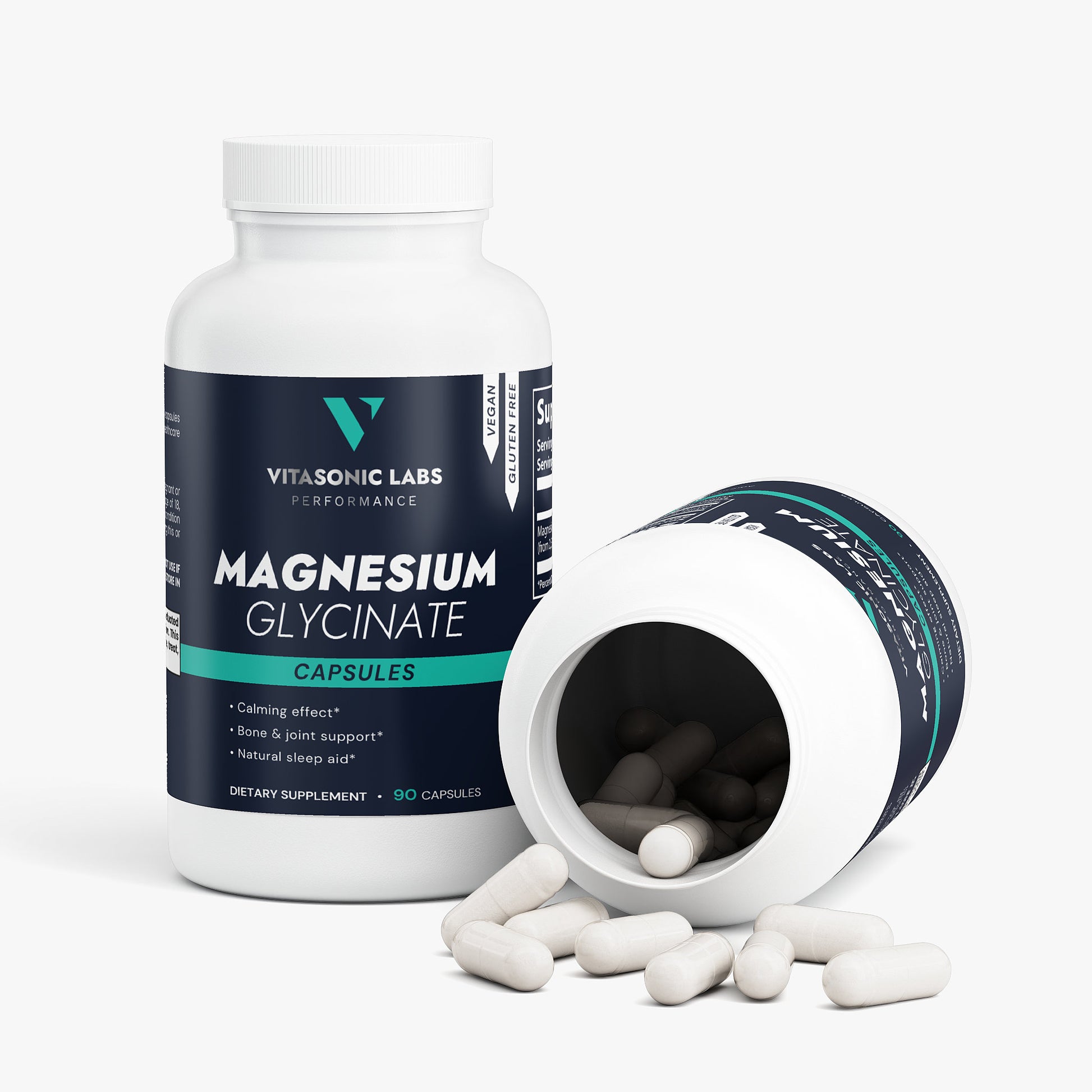 Vitasonic Labs Magnesium Glycinate supplement capsules