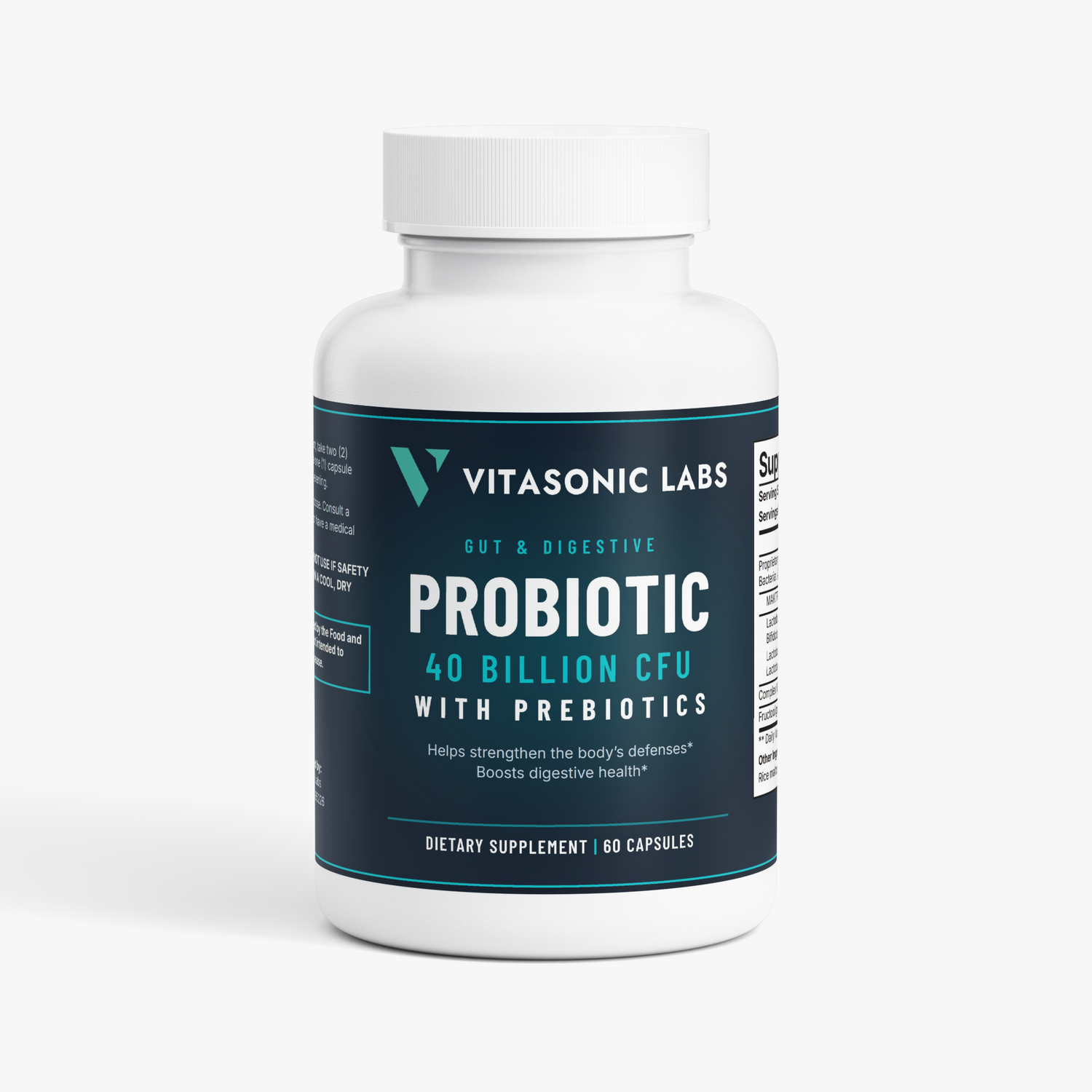 Vitasonic Labs Probiotic 40 Billion with Prebiotics