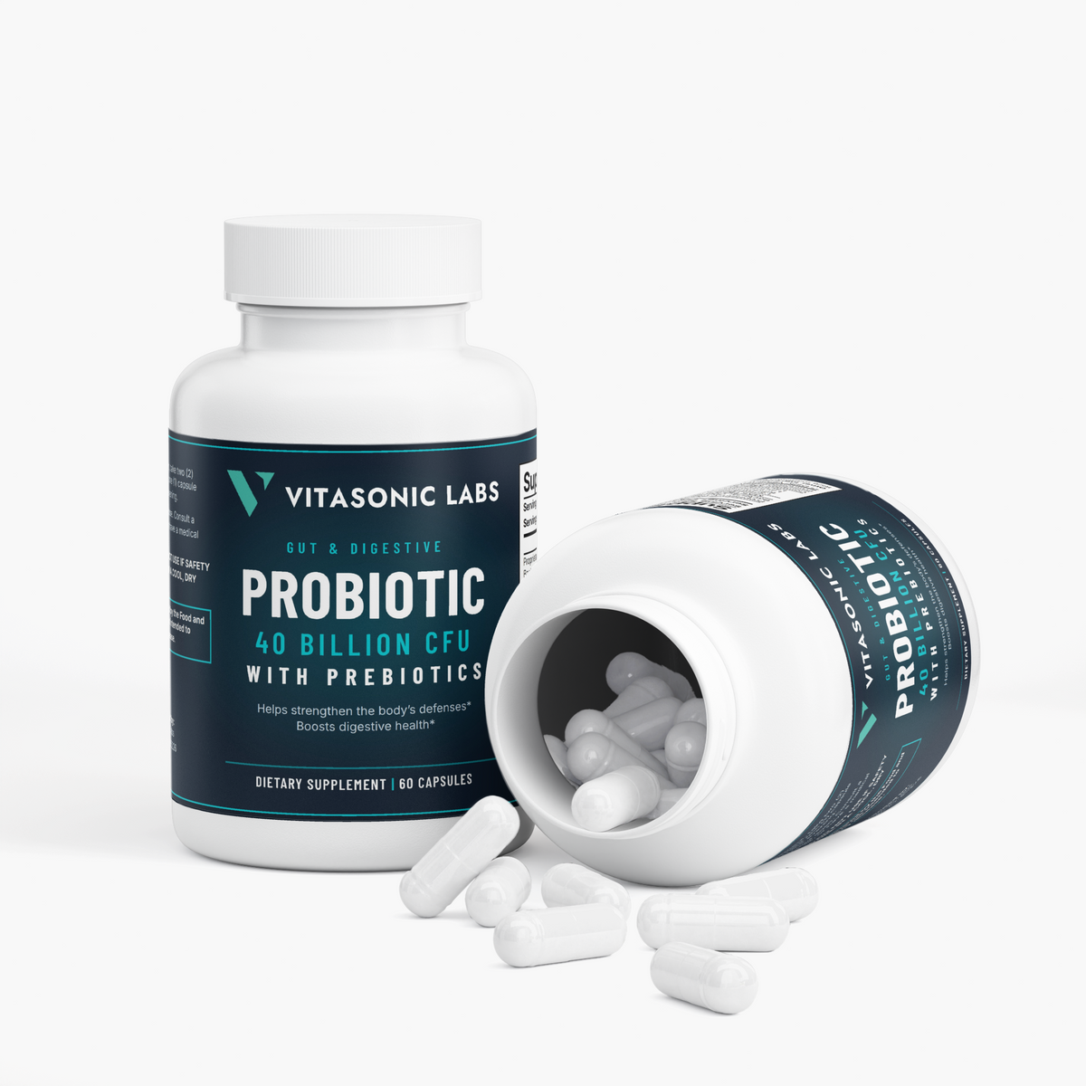 Vitasonic Labs Probiotic 40 Billion with Prebiotics
