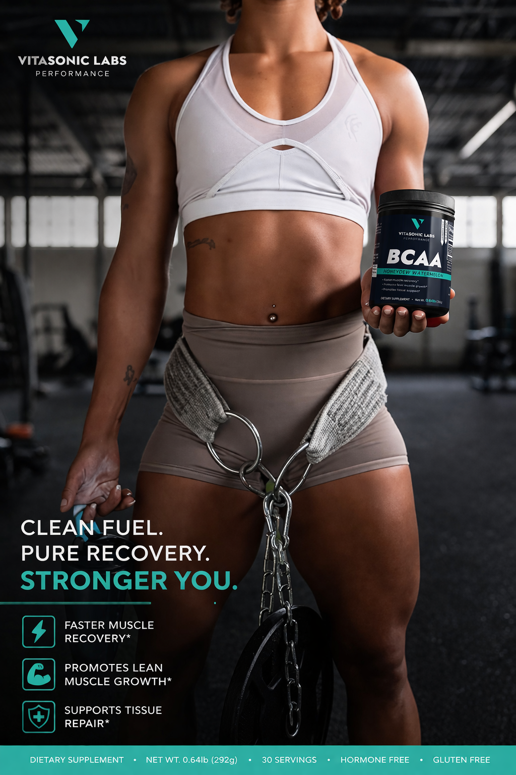 Vitasonic Labs BCAA Post Workout Powder (Honeydew/Watermelon)