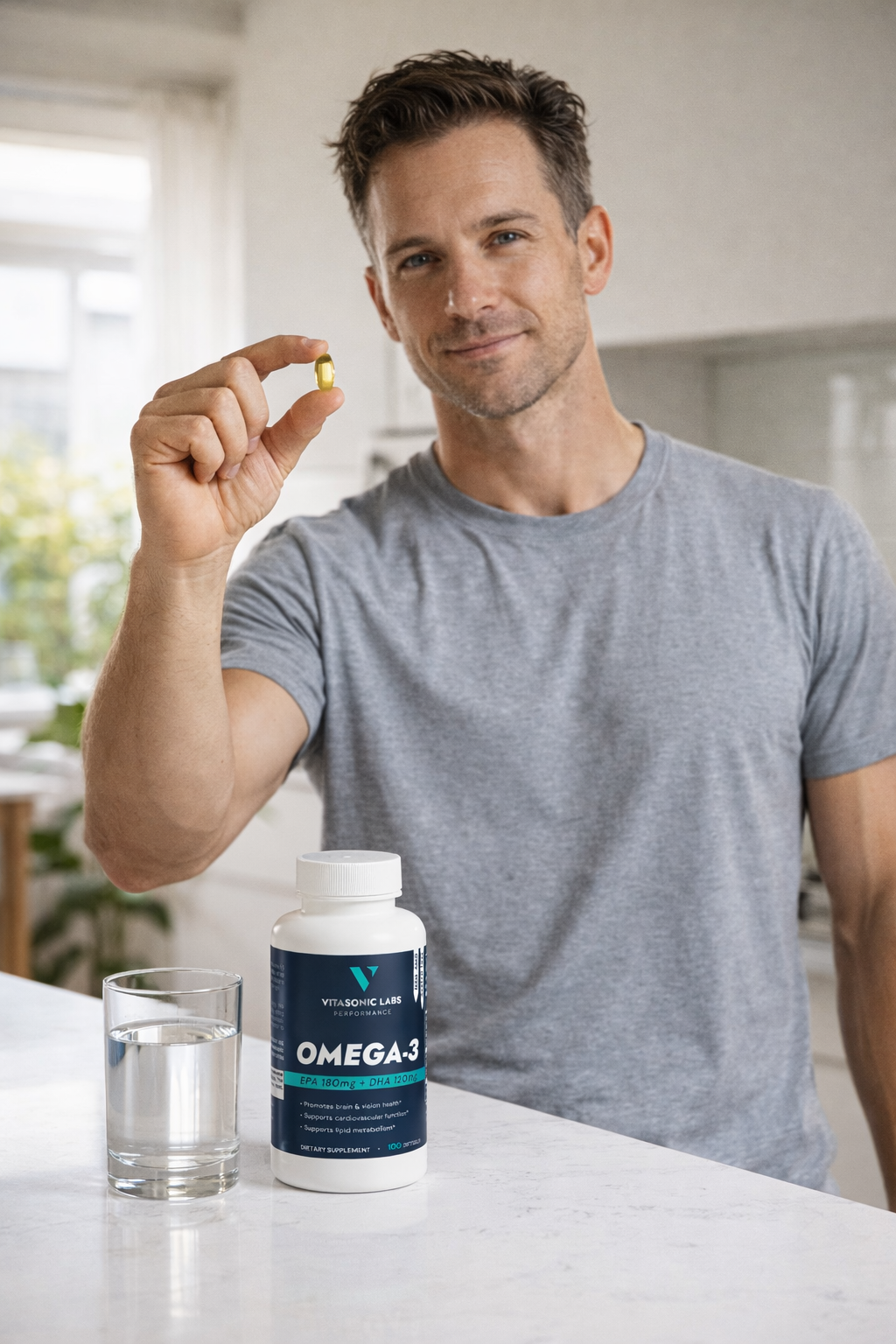 Vitasonic Labs Omega-3 EPA DHA fish oil supplement