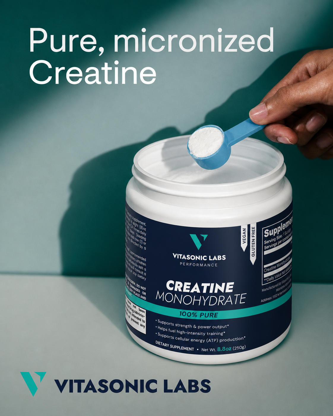 Vitasonic Labs pure micronized creatine product image